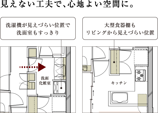 見えない工夫で、心地よい空間に。