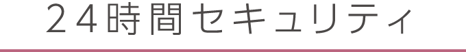 24時間セキュリティ
