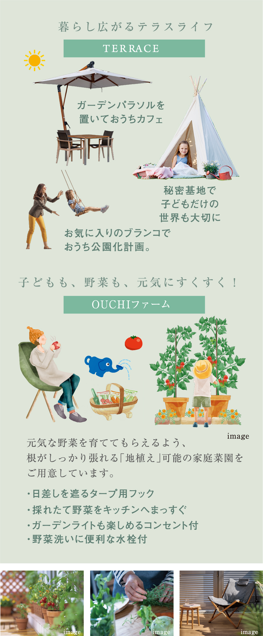 家庭菜園スペース