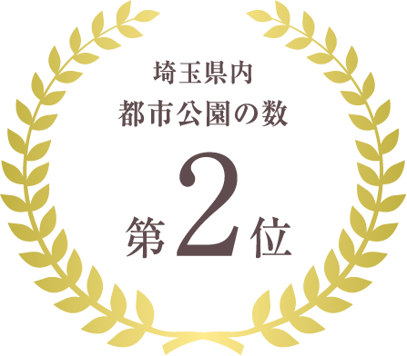 埼玉県内都市公園の数第2位