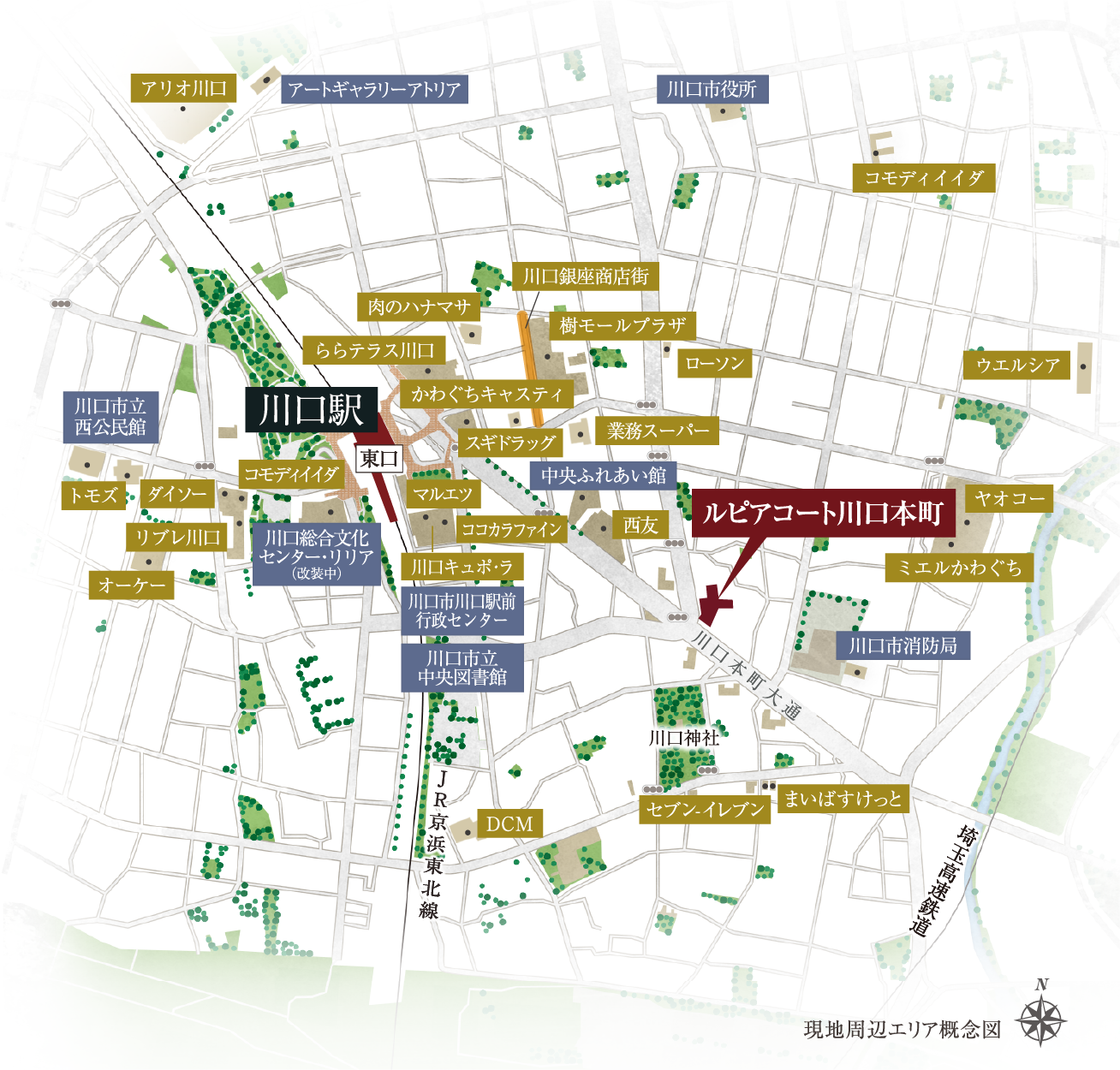 現地周辺エリア概念図