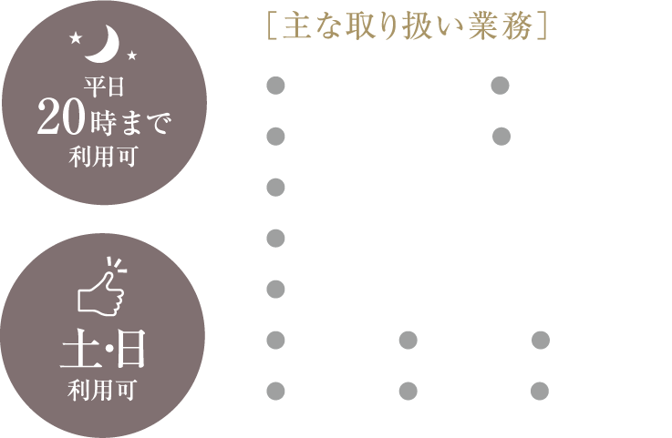 主な取り扱い業務