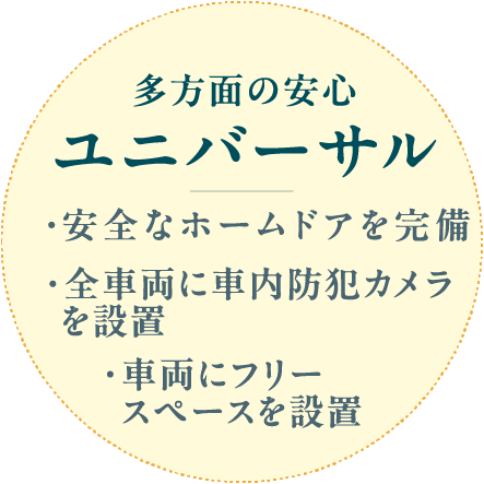 多方面の安心ユニバーサル