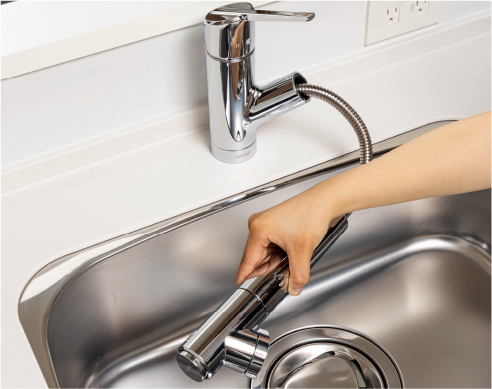 浄水器一体型シャワー水栓