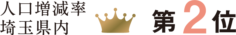 人口増減率埼玉県内第2位