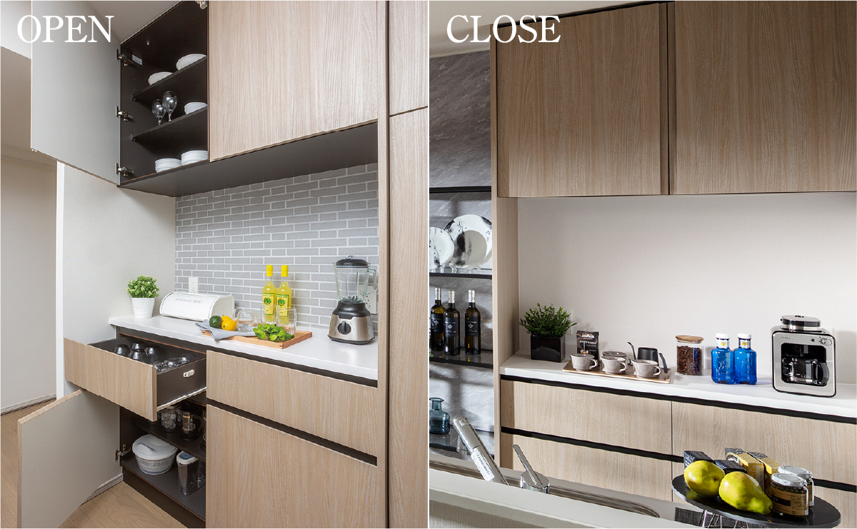 備え付け大型食器棚